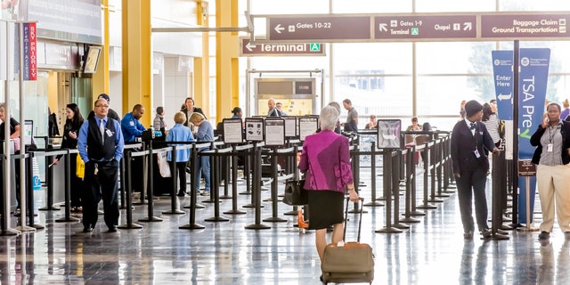 A man was taken into custody at Cleveland Hopkins International Airport (nit pictured) on Saturday after reportedly biting a police officer.