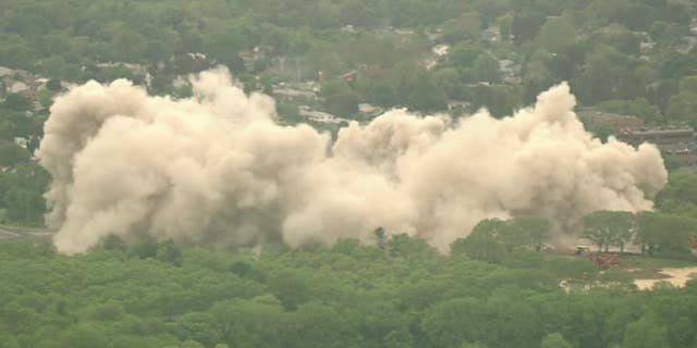 The old Bethlehem Steel building was imploded on Sunday.
