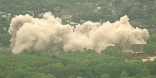 The old Bethlehem Steel building was imploded on Sunday.