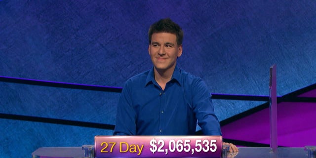 James Holzhauer won his 27th consecutive "Jeopardy!" game on Friday. He also became the second person in the show's history to earn more than $2 million in regular-season (non-tournament) play.