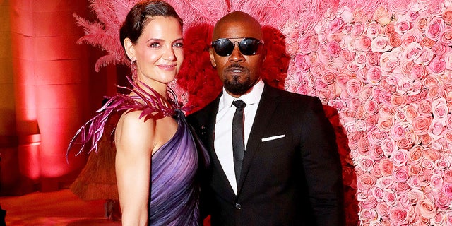 Katie Holmes and Jamie Foxx attend The 2019 Met Gala Celebrating Camp: Notes on Fashion at Metropolitan Museum of Art on May 6, 2019, in New York City. 