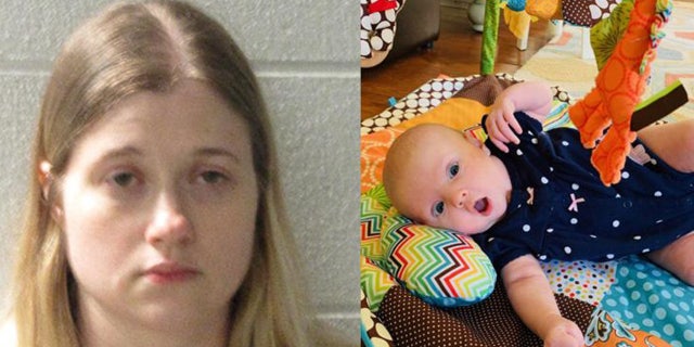 Krista Madden, 35, of Asheville is accused of trying to kill her 7-week-old baby Shaylie after tossing her down a ravine, police said