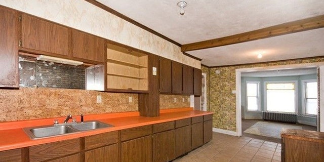 “The inside needs to be gutted…there’s a cork backsplash, orange countertops in the kitchen, and nobody wants that today," the owner says.
