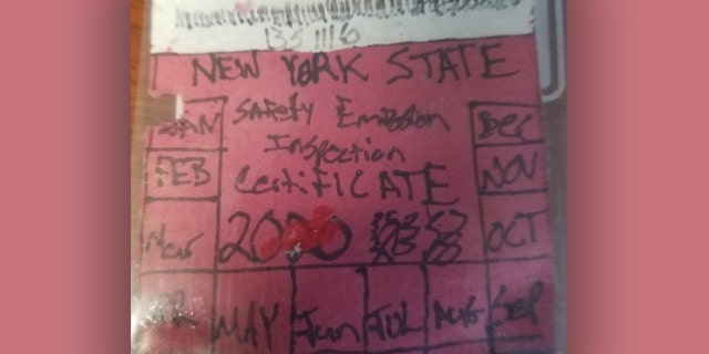 This fake inspection sticker didn't sit well with authorities in New York's Montgomery County.