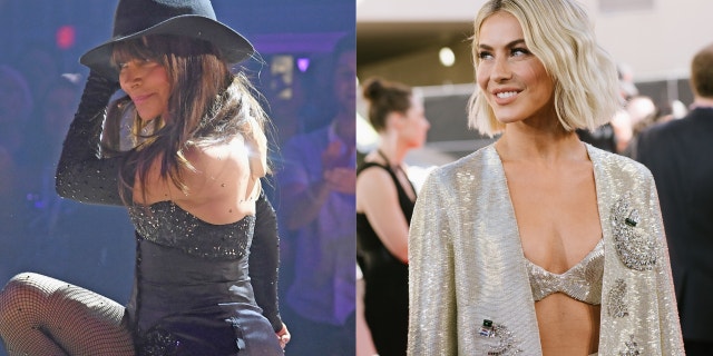 Paula Abdul accidentally whacked Julianne Hough with her hat toss at the 2019 Billboard Music Awards.
