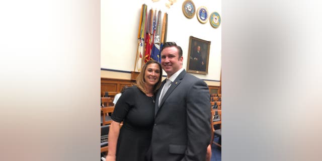 Rich and his wife Megan following his testimony in Washington D.C. on April 30th