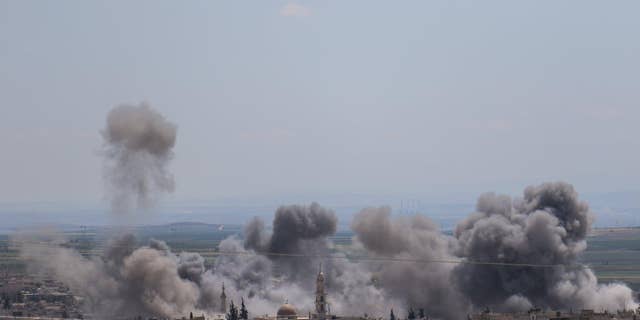 An uptick in the bombing in and around Idlib province in Syria this week.