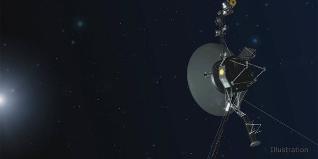 An artist's visualization of NASA's Voyager 1 spacecraft.
