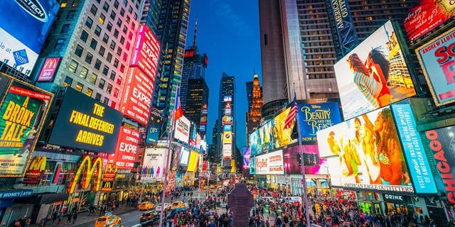 An image of Times Square in New York City. Andra Parker, a correctional officer with the D.C. Department of Corrections allegedly stole money from her labor union to fund a trip to New York. 