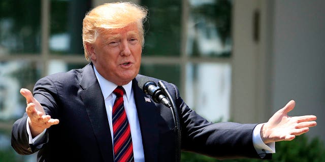 President Donald Trump speaks about modernizing the immigration system in the Rose Garden of the White House, Thursday, May 16, 2019, in Washington.