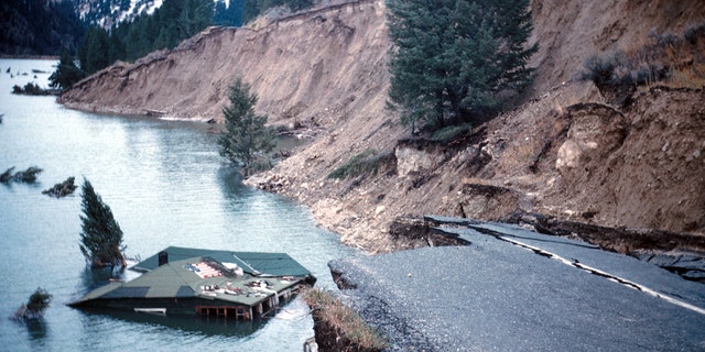 Damage from the August 1959 Hebgen Lake earthquake. (Credit: I.J. Witkind/USGS)