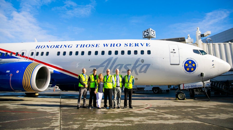 Alaska Airlines debuts military themed aircraft ahead of Honor