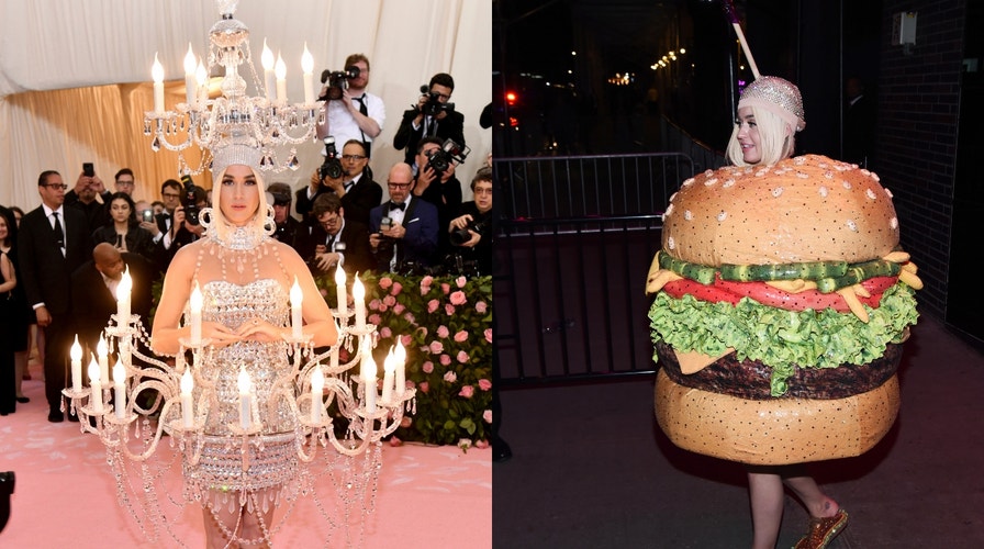 Met Gala Katy Perry dresses as a chandelier before changing into