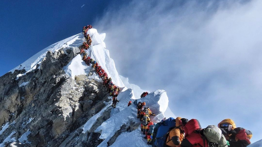 New video surfaces of crushed climbers dangerously jam-packed on Mount Everest