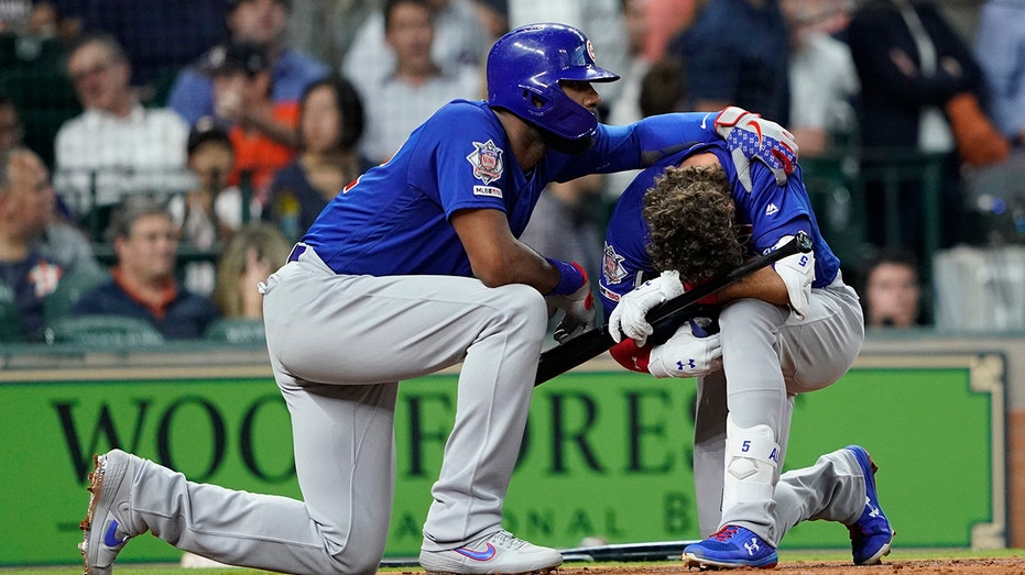 Foul ball off bat of Cubs player Albert Almora Jr. strikes child; play  briefly halted