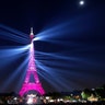 A light show illuminates the Eiffel Tower for its 130 year anniversary, in Paris, May 15, 2019.
