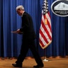Special counsel Robert Mueller walks from the podium after speaking at the Department of Justice in Washington, May 29, 2019. 