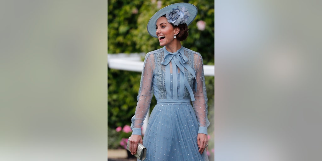 kate middleton sheer blue dress Kate Middleton Stuns in a Blue Sheer Dress Ahead of India Trip See the Pics! - Closer Weekly