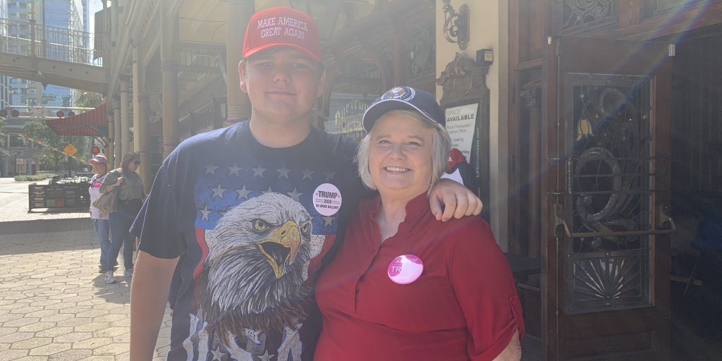 Thousands of Trump supporters cheerfully wait days in sweltering temps to see him launch campaign