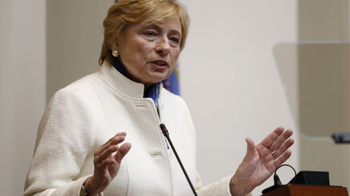 Gov. Janet Mills delivers her State of the Budget address to the Legislature, Monday, Feb. 11, 2019, at the State House in Augusta, Maine.