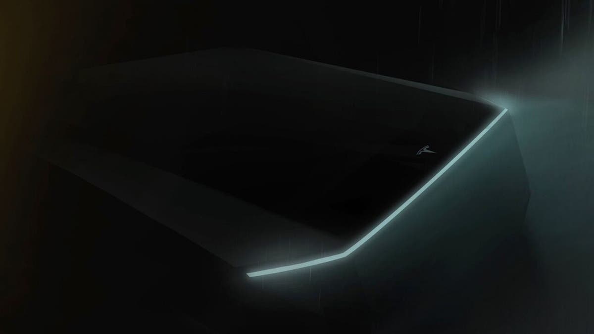 Tesla has released a single teaser image of its sci-fi truck that shows the front end.