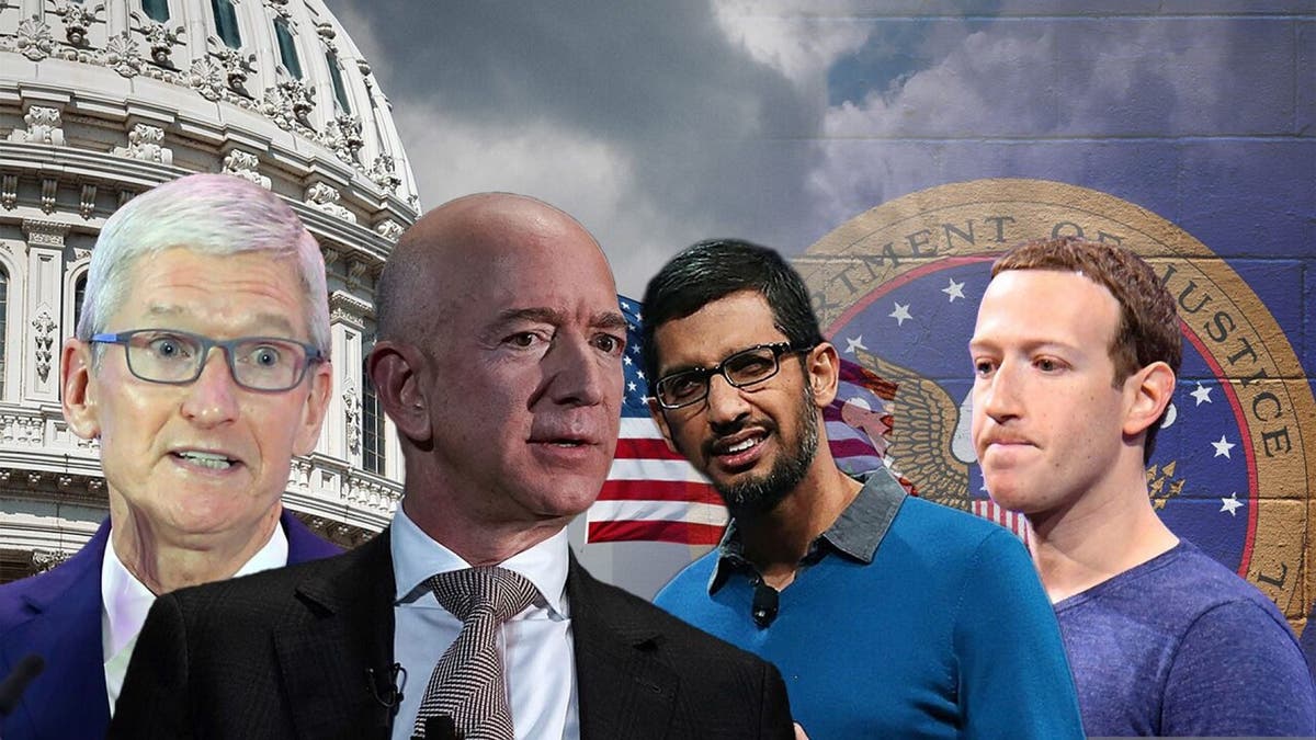 The biggest players in Silicon Valley are under increasing scrutiny from the U.S. government. Apple CEO Tim Cook, Amazon CEO Jeff Bezos, Google CEO Sundar Pichai and Facebook CEO Mark Zuckerberg.