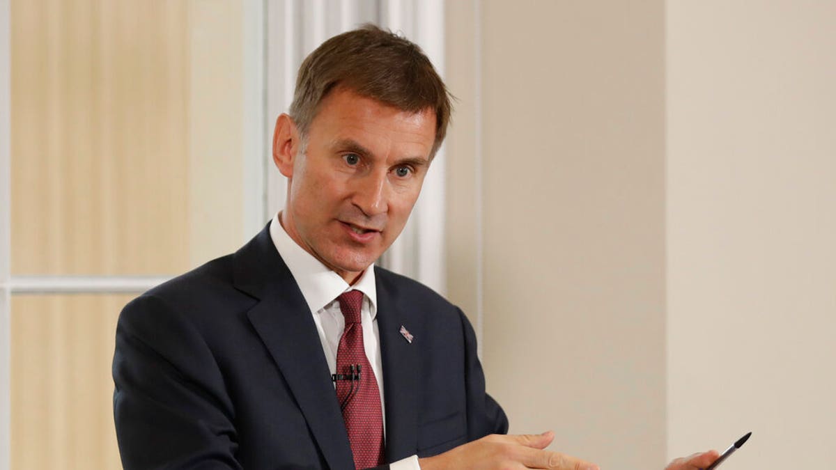Britain's Foreign Secretary Jeremy Hunt launches his leadership campaign for the Conservative Party in London, Monday June 10, 2019.
