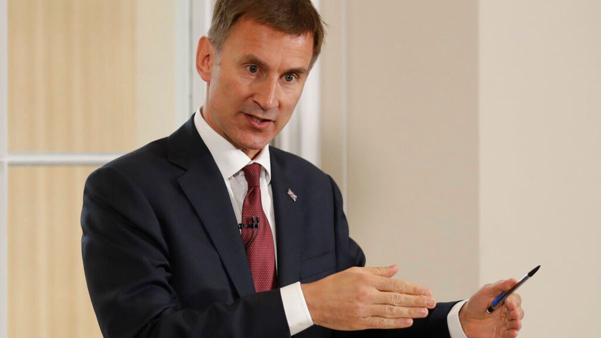 Britain's Foreign Secretary Jeremy Hunt launches his leadership campaign for the Conservative Party in London, Monday June 10, 2019.