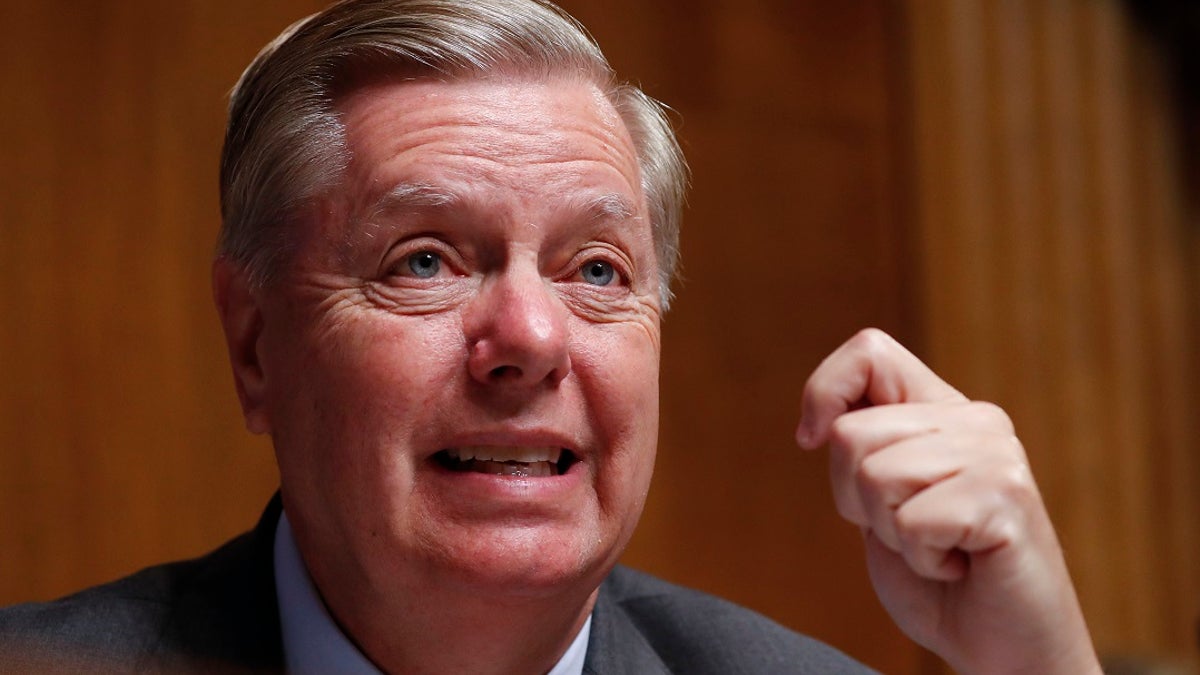 Chairman Sen. Lindsey Graham, R-SC., questions Acting Department of Homeland Security Secretary Kevin McAleenan at the Senate Judiciary Committee on Capitol Hill on Tuesday. (AP Photo/Pablo Martinez Monsivais)