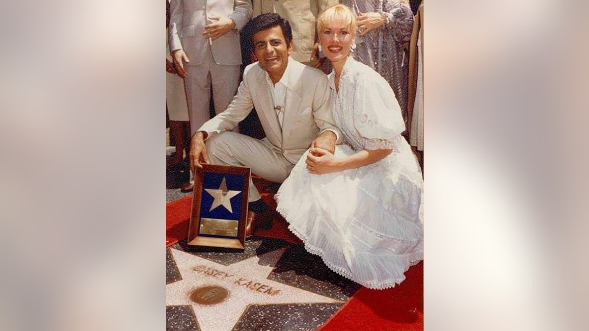 Casey Kasem with Jean Kasem at the Hollywood Star Walk of Fame ceremony in 1981. — Courtesy of Jean Kasem