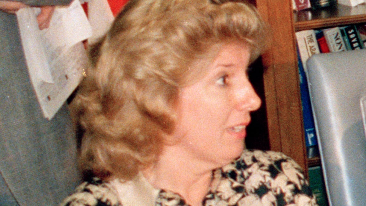"Central Park Five" Prosecutor Linda Fairstein during a news conference in New York in 1988. (AP Photo/Charles Wenzelberg, File)