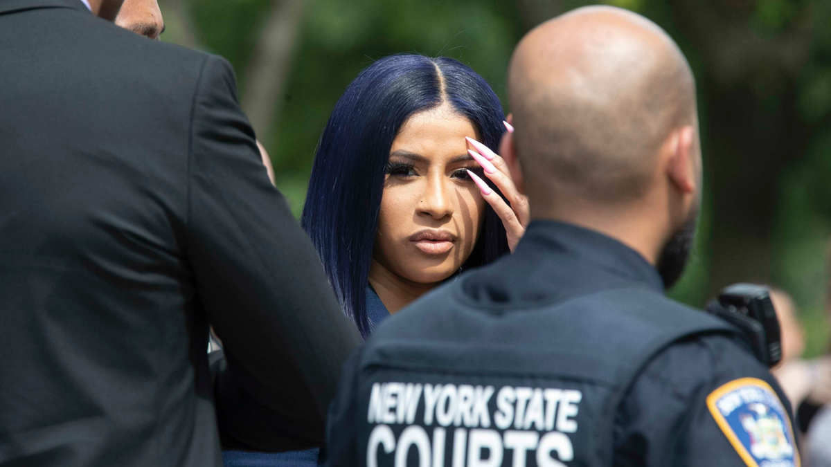 Rapper Cardi B leaves Queens County Criminal Court, Tuesday, June 25, 2019, in New York. (AP Photo/Mary Altaffer)