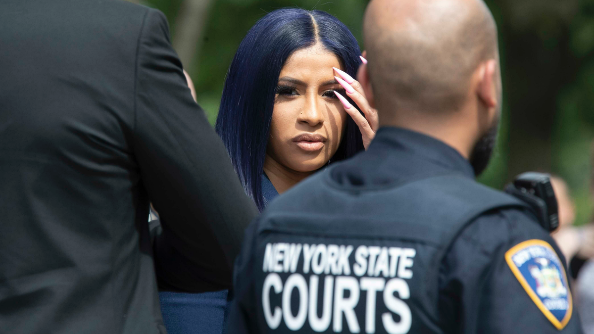 Rapper Cardi B leaves Queens County Criminal Court, Tuesday, June 25, 2019, in New York. (AP Photo/Mary Altaffer)