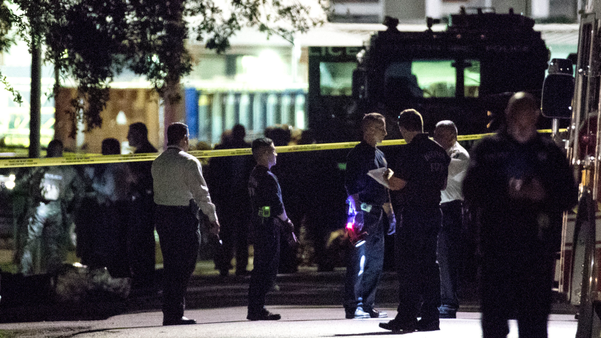 Police respond to the scene of the raid on Jan. 28 of this year. (Brett Coomer/Houston Chronicle via AP File)