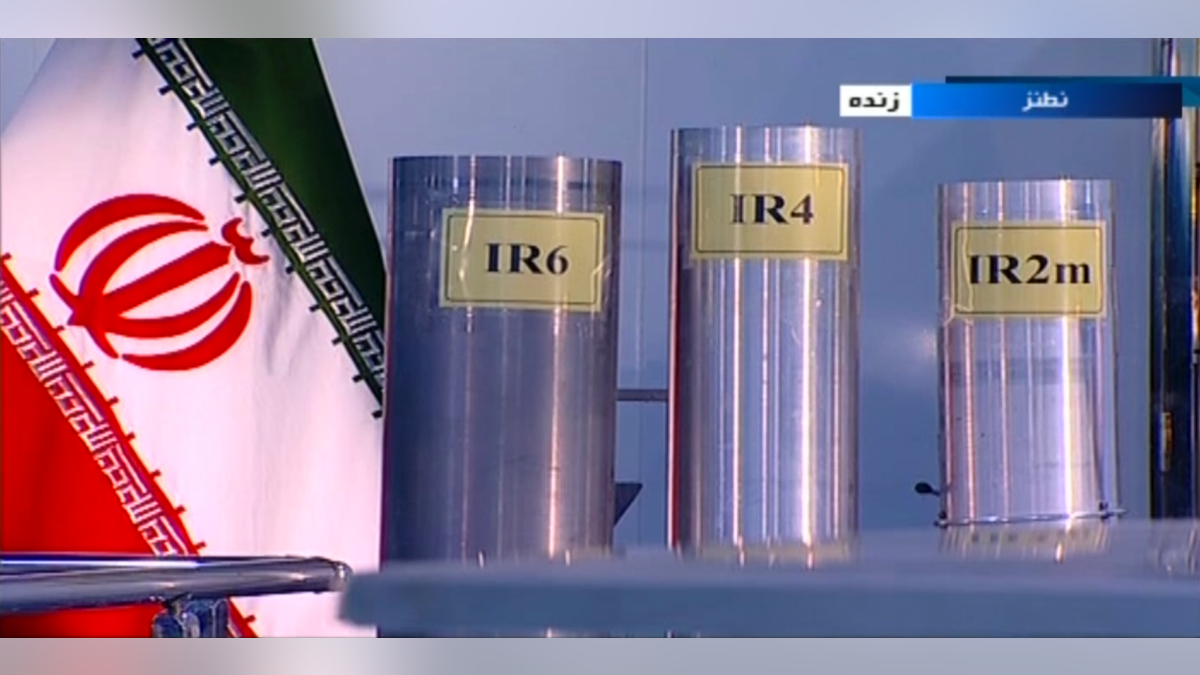 In this June 6, 2018, the weft of the Islamic Republic Broadcasting, IRIB, IRIB, public television, three versions of national built centrifuge are presented in a live television program of Natanz, an Iranian enrichment factory of uranium, in Iran.