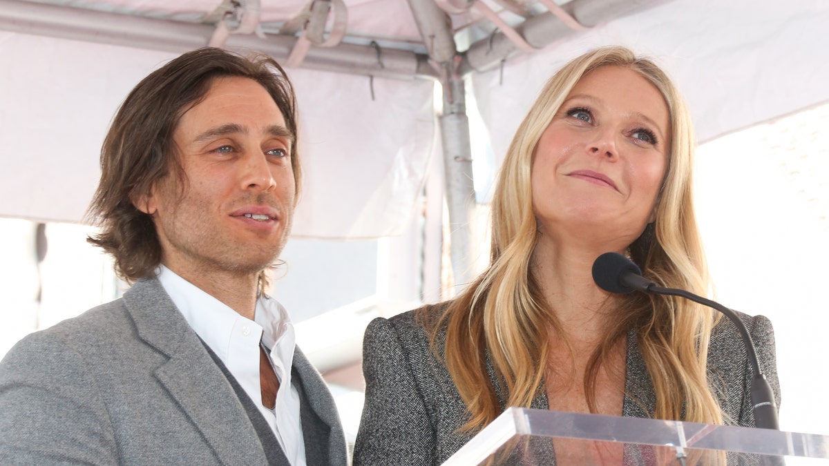 FILE - Brad Falchuk and Gwyneth Paltrow attend the ceremony honoring Ryan Murphy with a star on The Hollywood Walk Of Fame on December 04, 2018 in Hollywood, California. (Photo by Paul Archuleta/FilmMagic)
