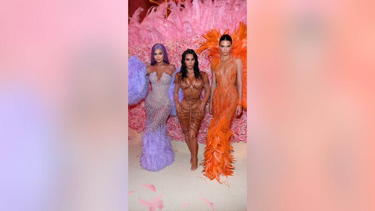 Kylie Jenner, Kim Kardashian West, and Kendall Jenner attend the 2019 Met Gala in New York City. (Photo by Kevin Mazur/MG19/Getty Images for The Met Museum/Vogue)