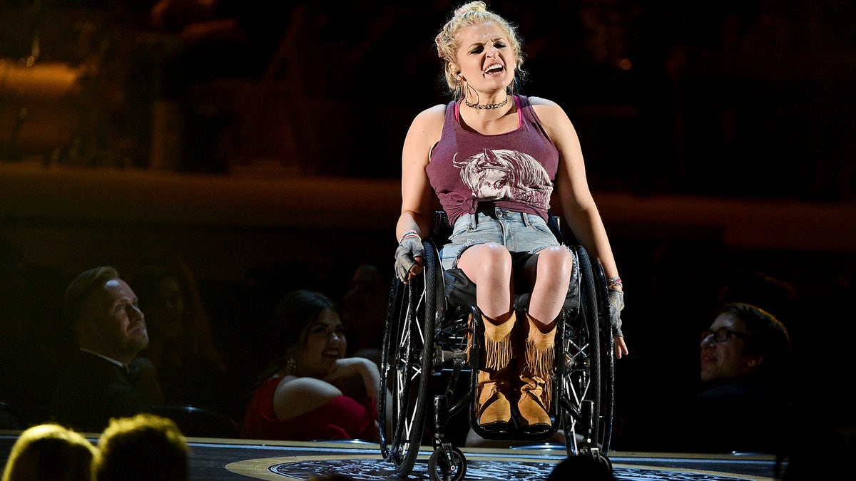 Stroker performed a song from "Oklahoma!" onstage at the Tony Awards on Sunday. 
