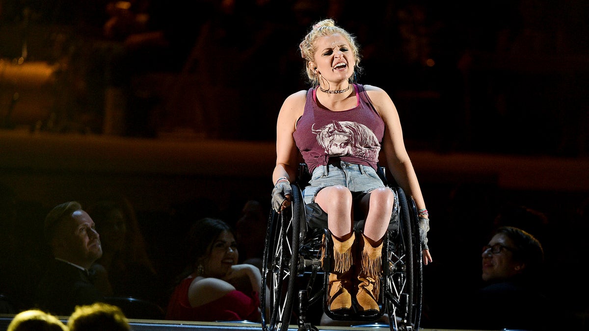 Stroker performed a song from "Oklahoma!" onstage at the Tony Awards on Sunday.