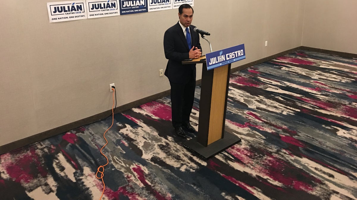 "I accomplished my goal for the debate,” Democratic presidential candidate Julián Castro told reporters Thursday. (Alex Pappas/Fox News).
