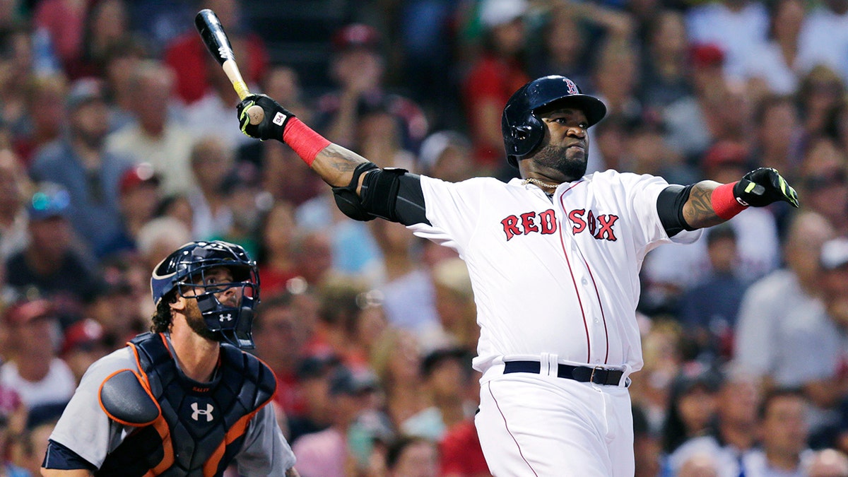 Boston Red Sox designated hitter David Ortiz at the plate