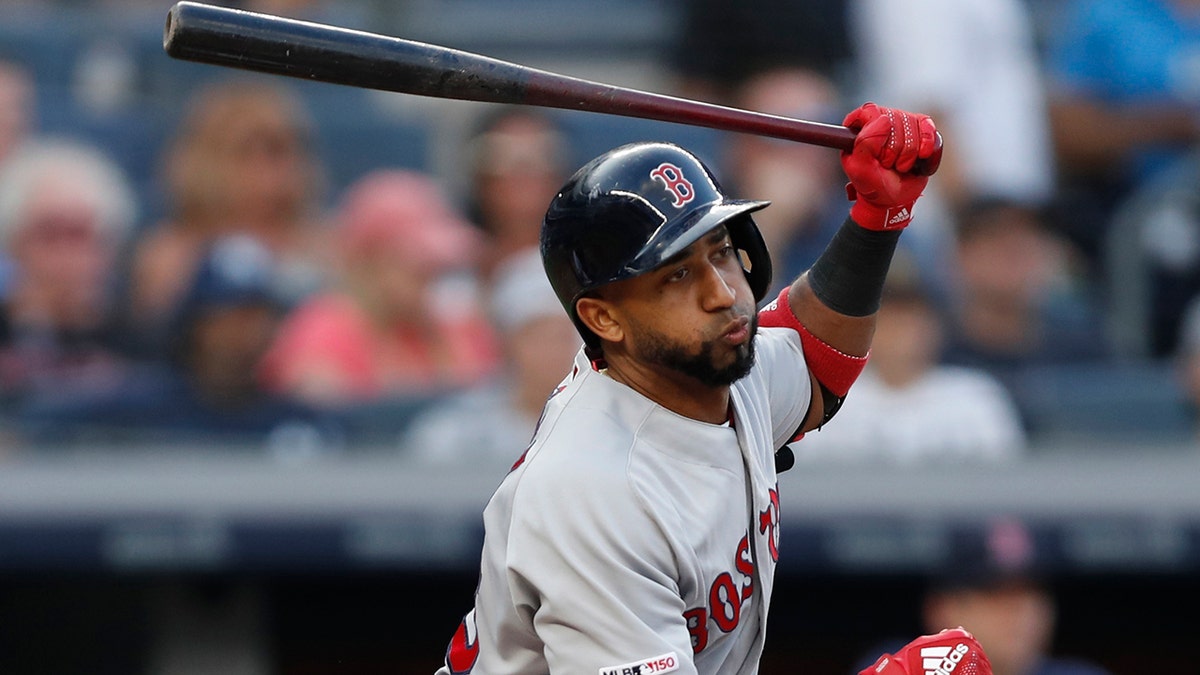 Eduardo Nunez says Dominican players are 'embarrassed' over the David Ortiz shooting. (AP Photo/Kathy Willens)