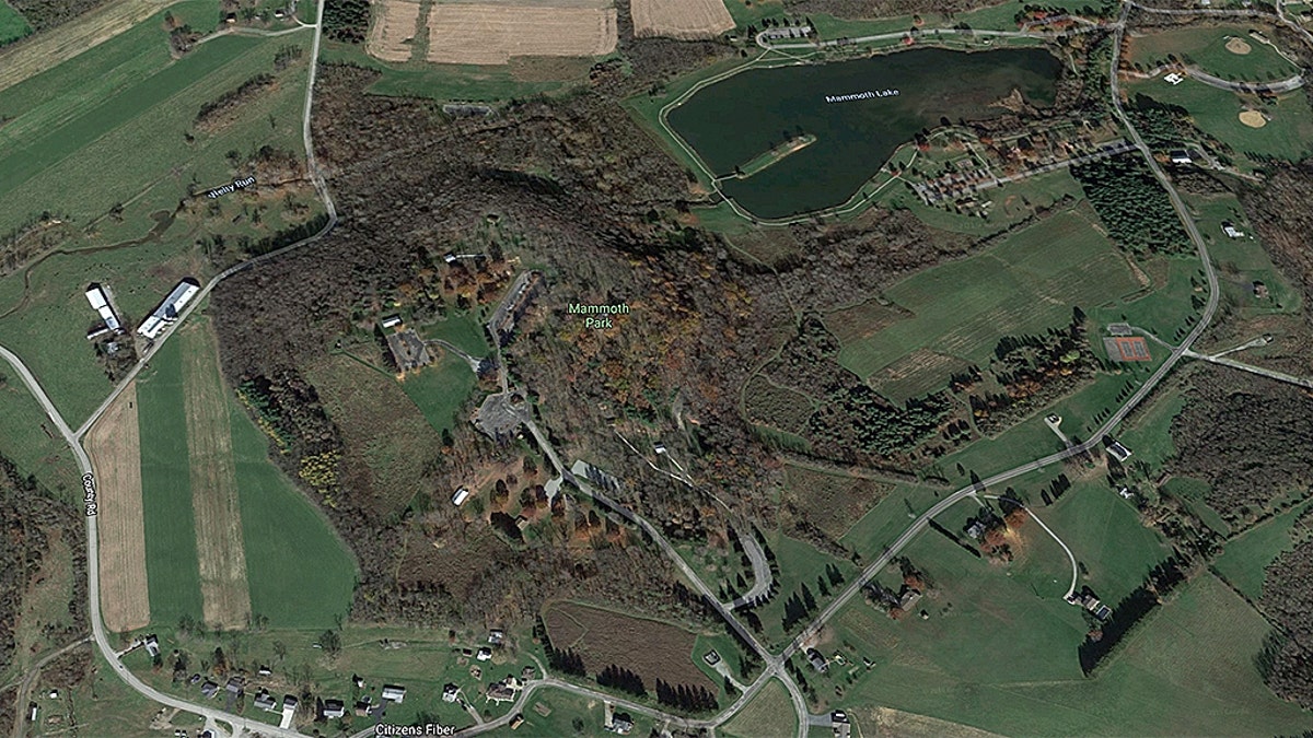 Mammoth Park Lake in Mount Pleasant Township where two people were killed after being struck by lightning while fishing, officials said.