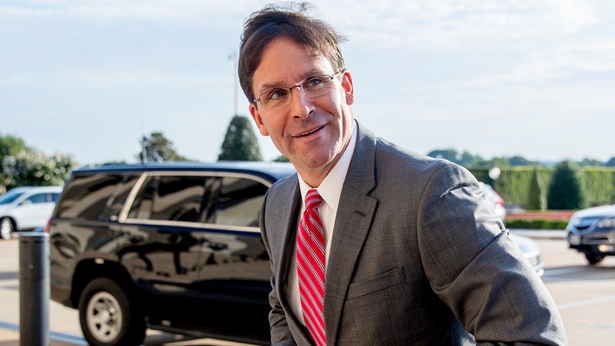 Acting Defense Secretary Mark Esper arriving at the Pentagon on Monday.