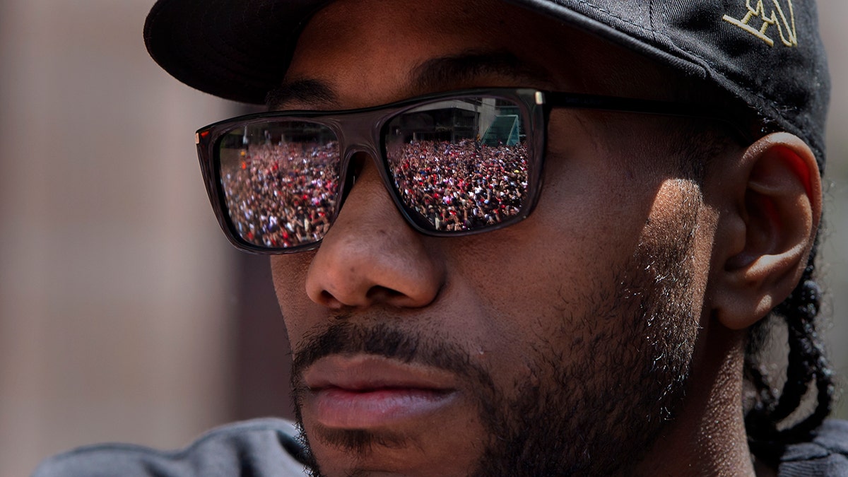 Kawhi Leonard was a star at San Diego State before moving onto the NBA. (Frank Gunn/The Canadian Press via AP)