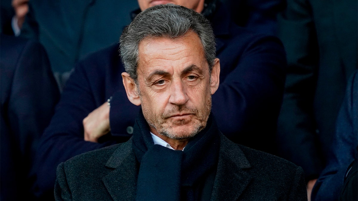 Former French President Nicolas Sarkozy attends a soccer match in Paris last month. (LIONEL BONAVENTURE/AFP/Getty Images)