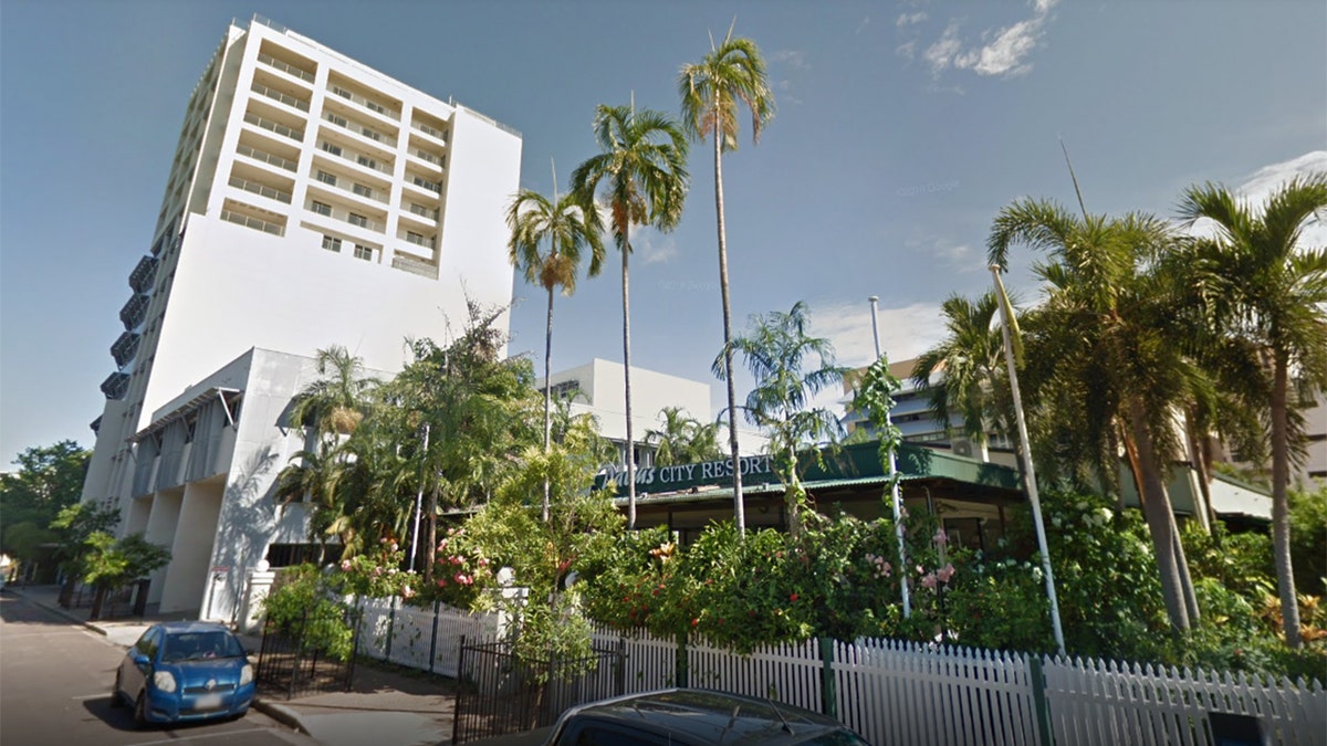 Palms Motel on Darwin’s Esplanade was said to be one of the crime scenes police responded to. 