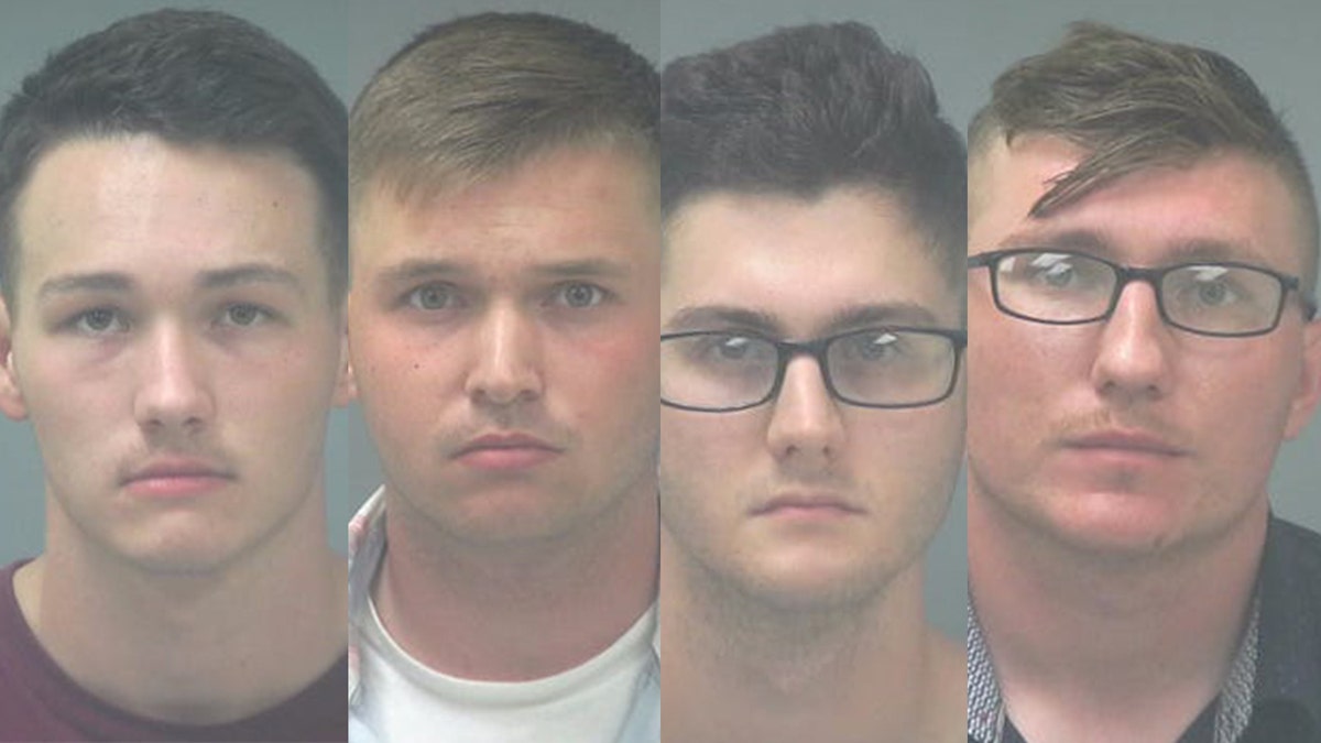 Colton Patterson, Zachary Barr, Victor Peres and Stephen Pepik were arrested on Sunday night for reportedly breaking into an old school in Florida.