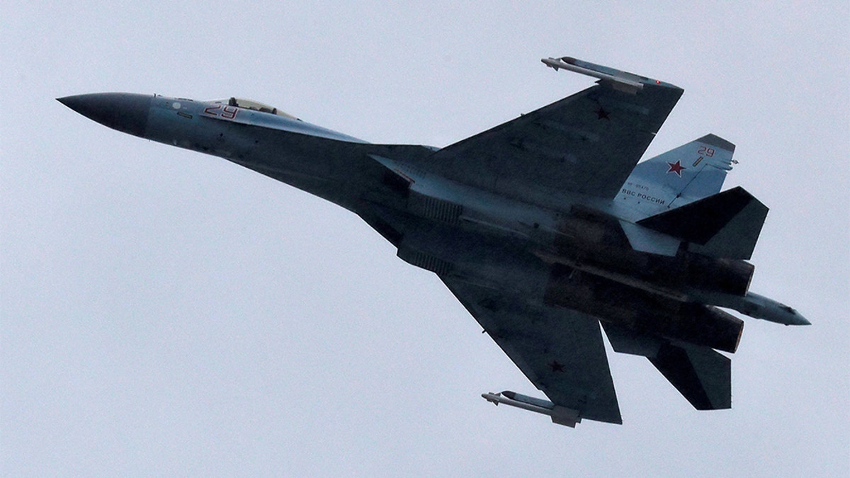 Sukhoi Su-35 fighter jet in sky