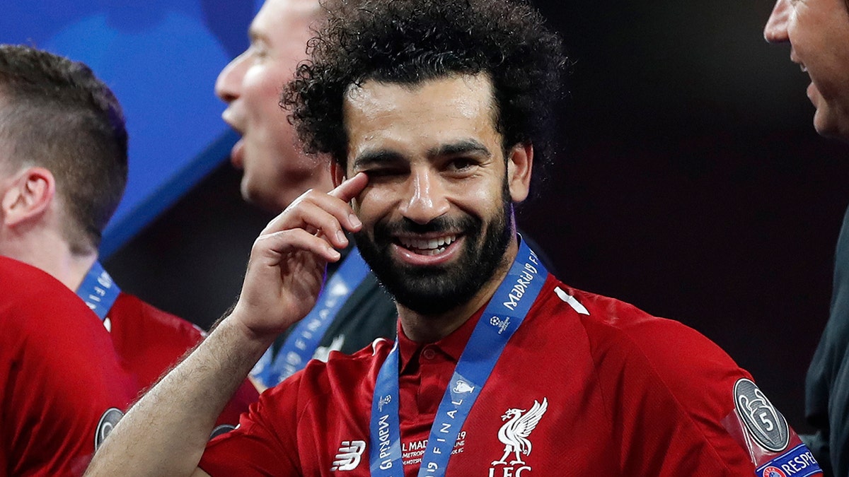 A study suggested Mo Salah's popularity reduced hate crime in and around Liverpool. (AP Photo/Bernat Armangue)